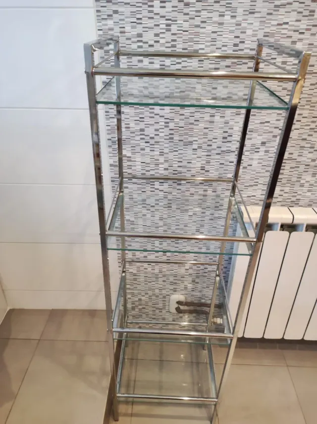 Estantería Metal y Cristal 4 baldas