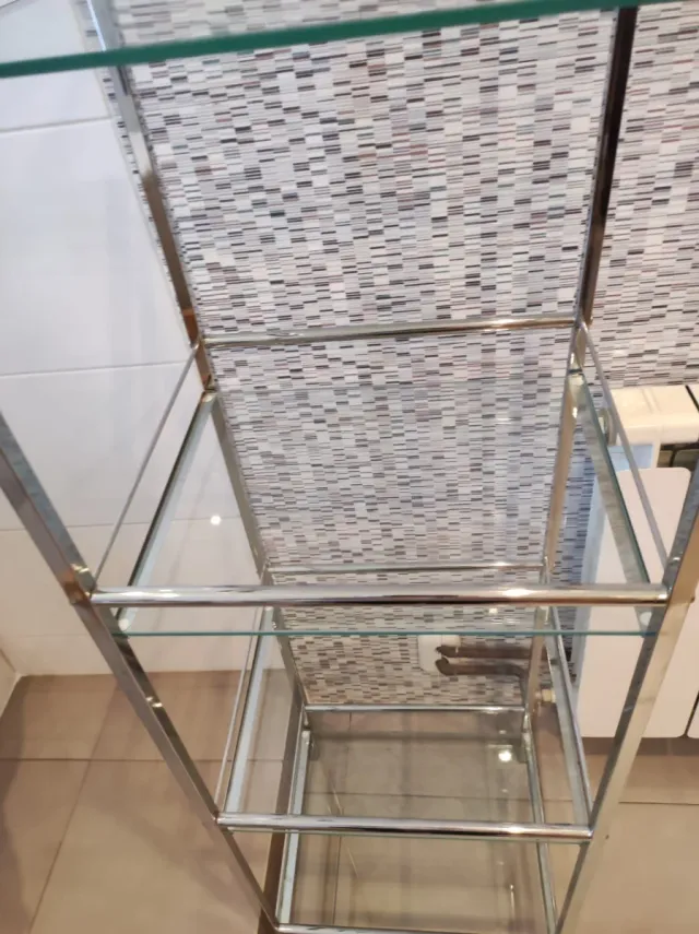 Estantería Metal y Cristal 4 baldas