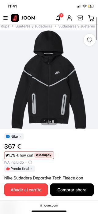 Nike Tech Fleece Sudadera Reflectante Negra