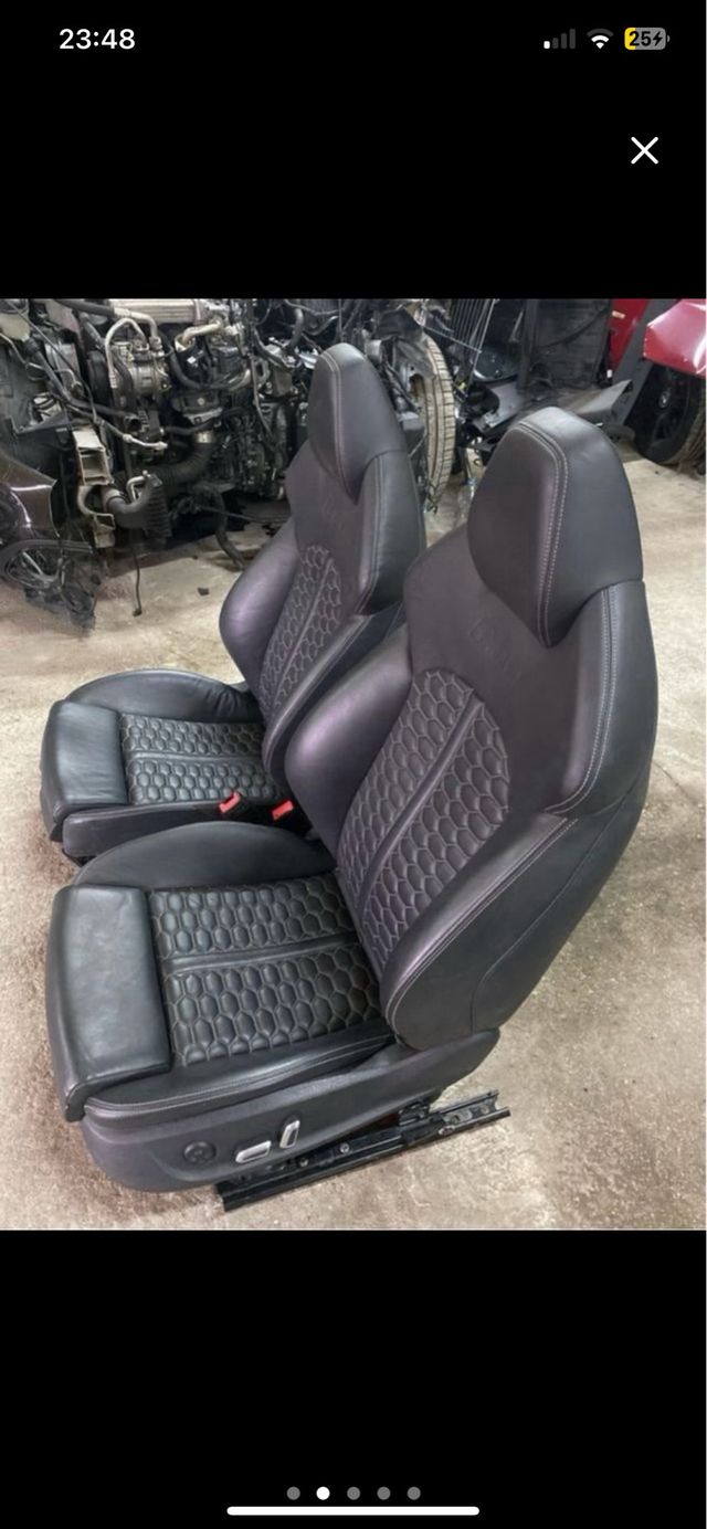 Asientos Delanteros Audi RS6 C7 Cuero Negro
