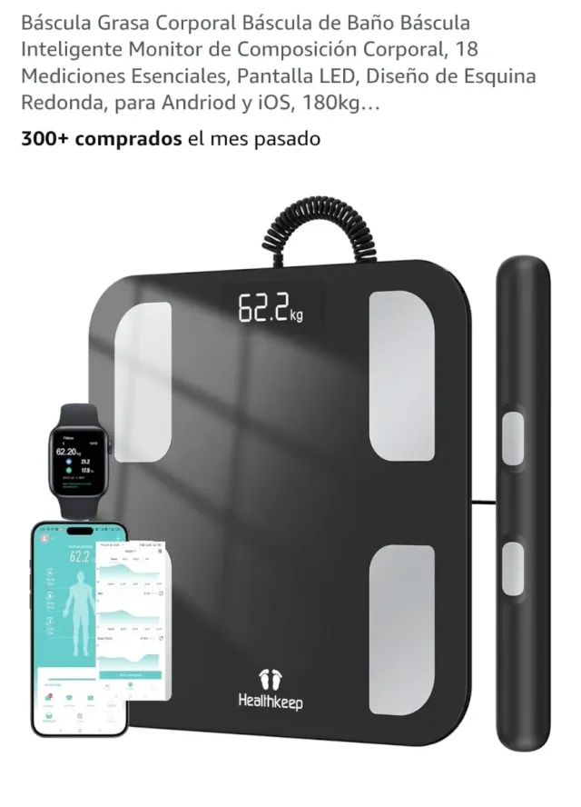 Báscula de baño inteligente Healthkeep