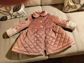 Abrigo acolchado niña rosa