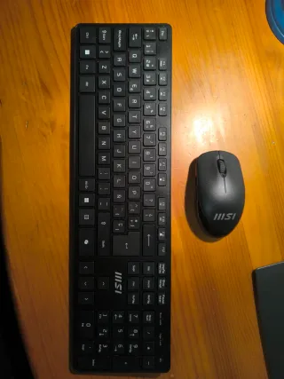 Teclado y Ratón Inalámbrico MSI Negro