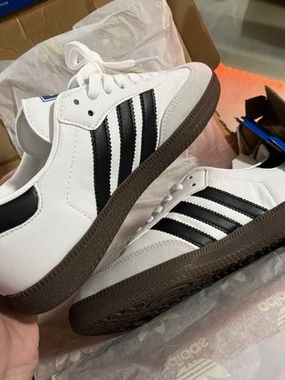 Adidas Samba Blancas y Negras Talla 42