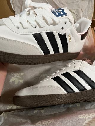 Adidas Samba Blancas y Negras Talla 42