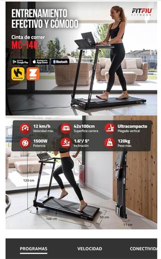 Cinta de correr FITFIU MC-140
