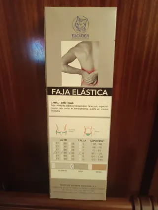 Faja Elástica Escuder Talla 8 Gris y Beige