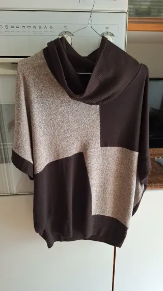 Poncho donna collo scialle taglia unica