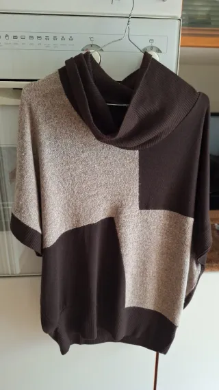 Poncho donna collo scialle taglia unica