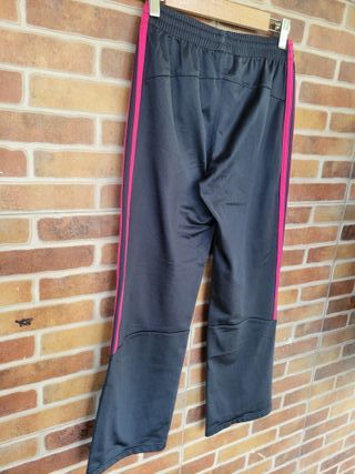 Pantalón chándal niña Adidas negro rosa