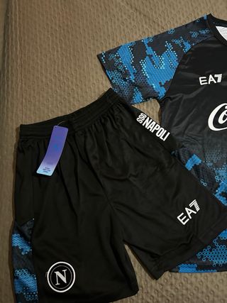 Completo calcio Napoli EA7 Coca-Cola