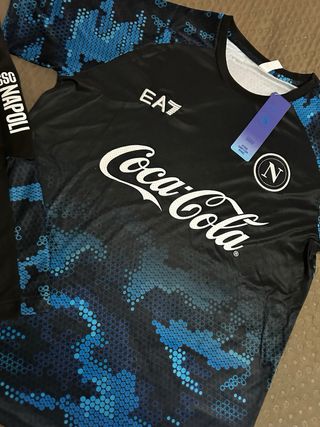 Completo calcio Napoli EA7 Coca-Cola
