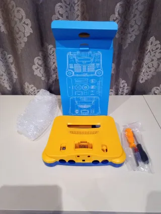 Carcasa N64 Amarilla y Azul Nueva