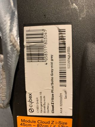 Cybex Cloud i-Size Grupo 0 + Base Z