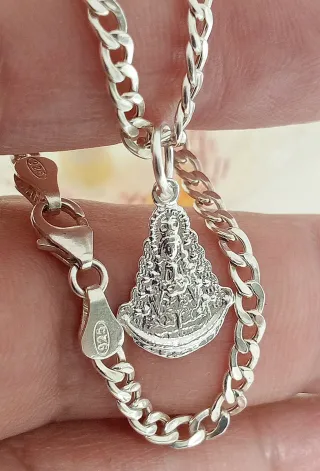 Pulsera Plata Ley Virgen Rocío Medalla