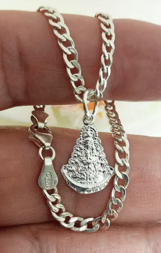 Pulsera Plata Ley Virgen Rocío Medalla