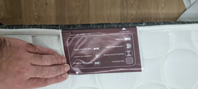 Base cama metálica con somier de madera