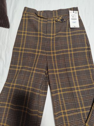 Pantalón cuadros Zara Talla S