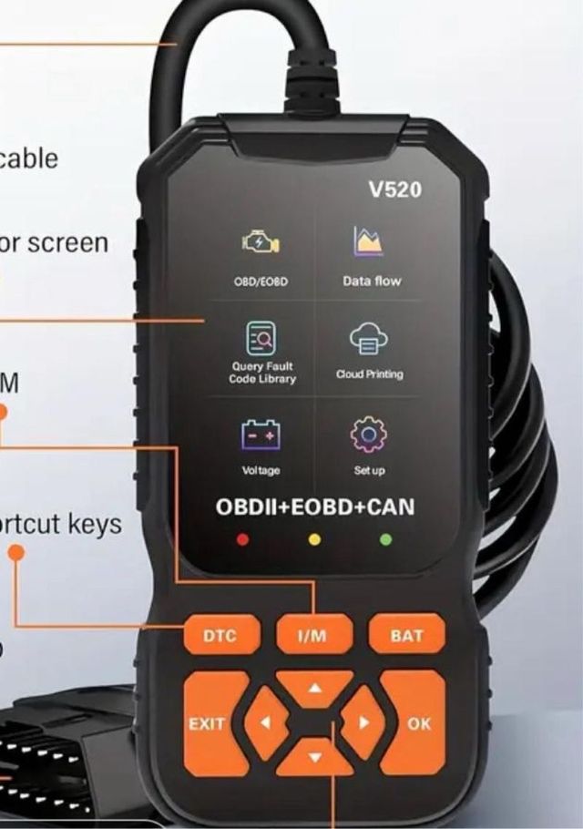 Máquina de diagnóstico V520 OBDII+EOBD+CAN