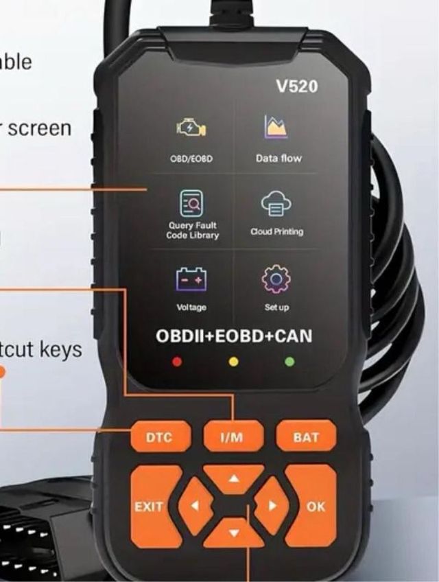 Máquina de diagnóstico V520 OBDII+EOBD+CAN