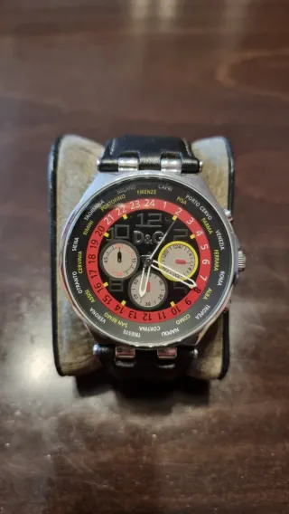 Reloj D&G Cronógrafo Negro y Plateado