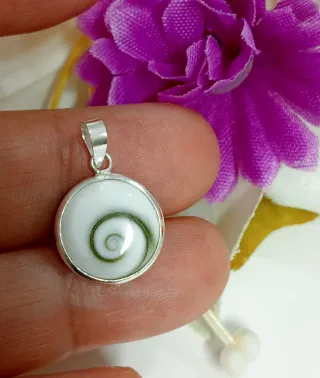 Colgante Ojo de Shiva 13mm Plata de Ley.