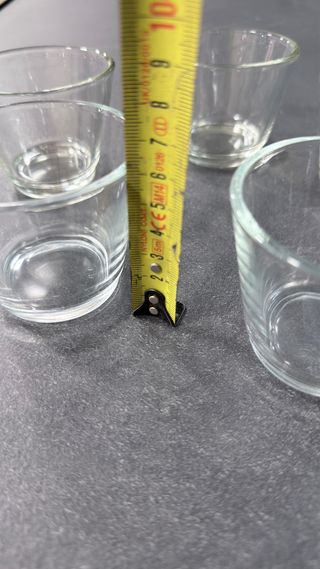 Set 5 Bicchierini Vetro Portacandele