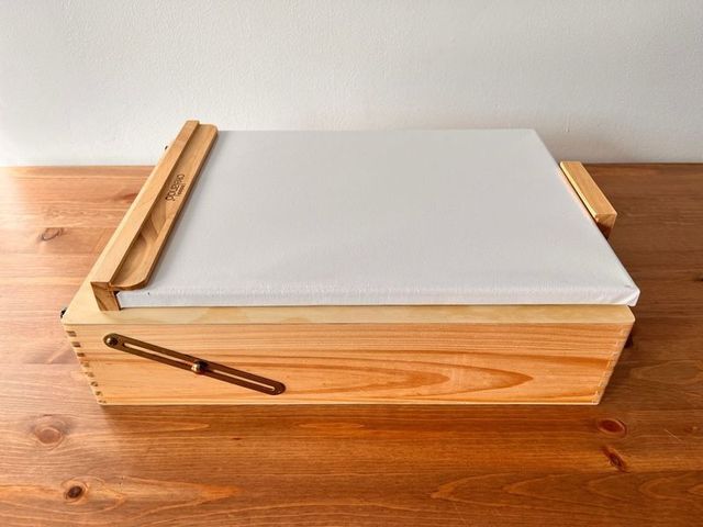 Maleta de desenho com cavalete de mesa