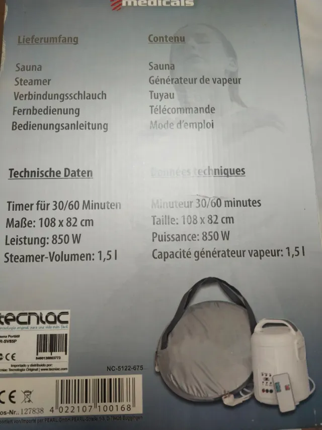 Sauna portátil Newgen Medicals