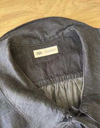 Camisa vaquera Zara cuello bobo