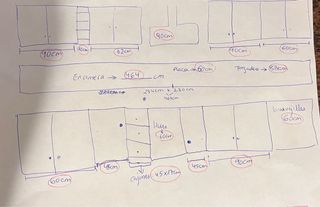 Cocina madera: gas, horno, fregadero, campana