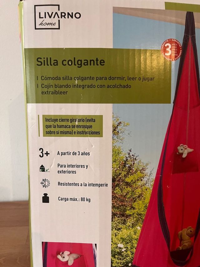 Cadeira suspensa com balanço e rede