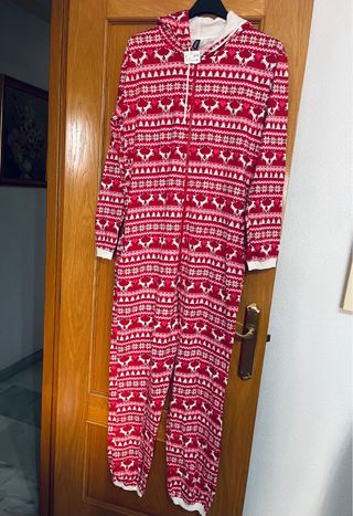 Pijama Navideño Rojo Ciervos Talla M