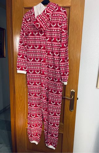 Pijama Navideño Rojo Ciervos Talla M