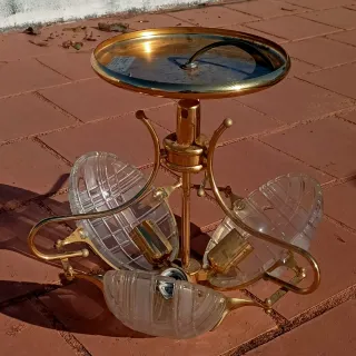 Candeeiro de corredor/cozinha dourado