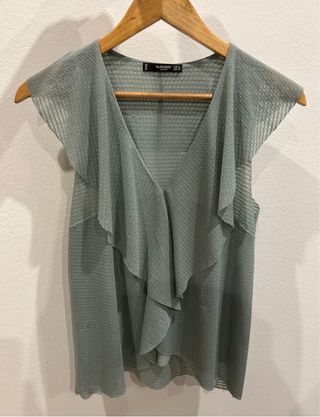 Blusa Turquesa Mango Talla S