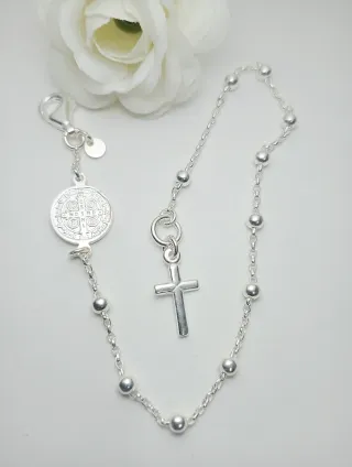 Pulsera Rosario Plata 925 La Virgen Milagrosa