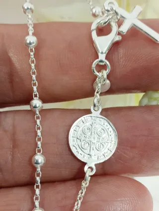 Pulsera Rosario Plata 925 La Virgen Milagrosa