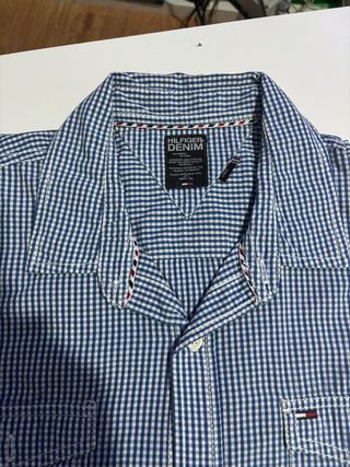 Camisa Hilfiger Denim Cuadros Azul y Blanco