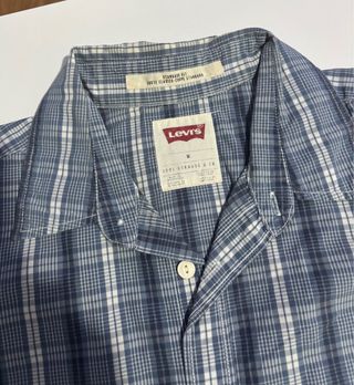 Camisa Levi's a cuadros azul y blanco Talla M