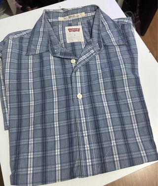 Camisa Levi's a cuadros azul y blanco Talla M