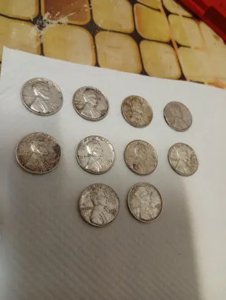 Monedas antiguas de 1 centavo USA