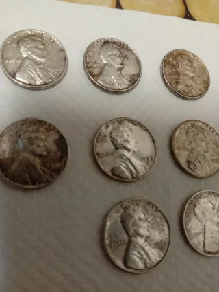 Monedas antiguas de 1 centavo USA