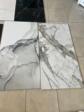Azulejo diseño mármol gris en porcelanico 60x120