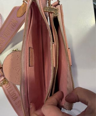 Bolso piel rosa claro