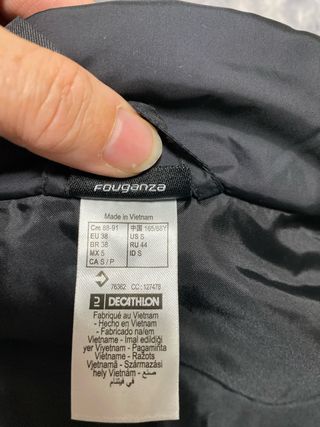 Chaleco acolchado equitación Fouganza negro