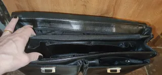 Maletín de piel negro, como nuevo