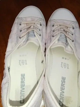 Converse manoletinas verano rosa y blanco