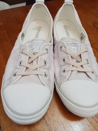 Converse manoletinas verano rosa y blanco