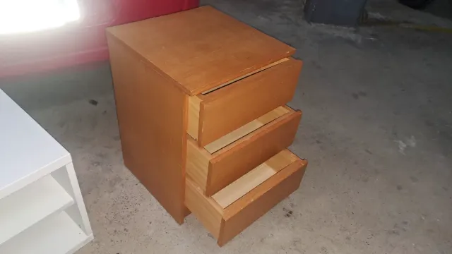 Cajonera de madera 3 cajones
